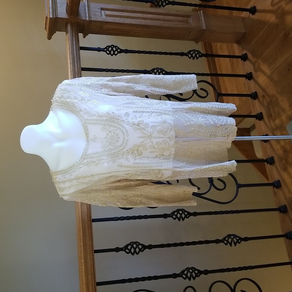 Pinky Gold Mesh top